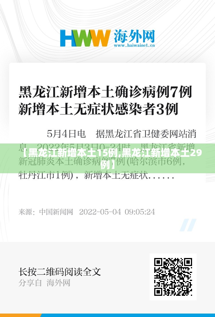 【黑龙江新增本土15例,黑龙江新增本土29例】