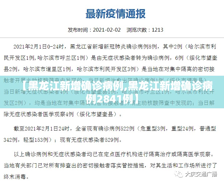 【黑龙江新增确诊病例,黑龙江新增确诊病例2841例】 【黑龙江新增确诊病例,黑龙江新增确诊病例2841例】