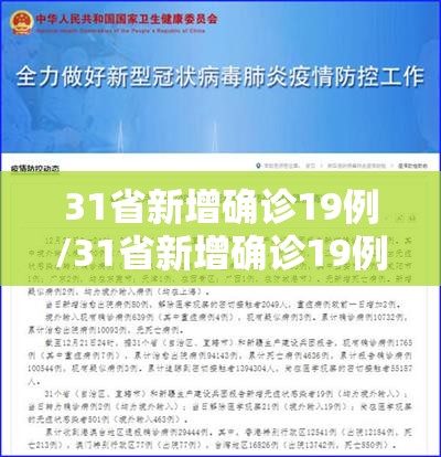 31省新增确诊19例/31省新增确诊19例其中本土9例
