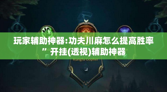 玩家辅助神器:功夫川麻怎么提高胜率	”开挂(透视)辅助神器