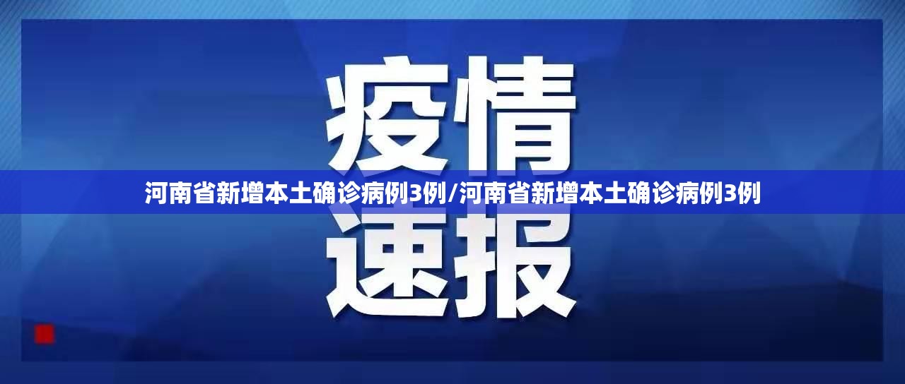 河南省新增本土确诊病例3例/河南省新增本土确诊病例3例