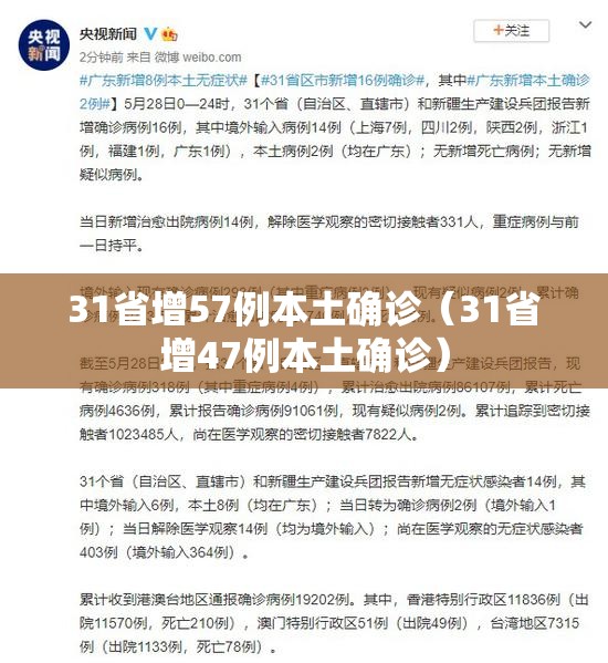 31省增57例本土确诊（31省增47例本土确诊）