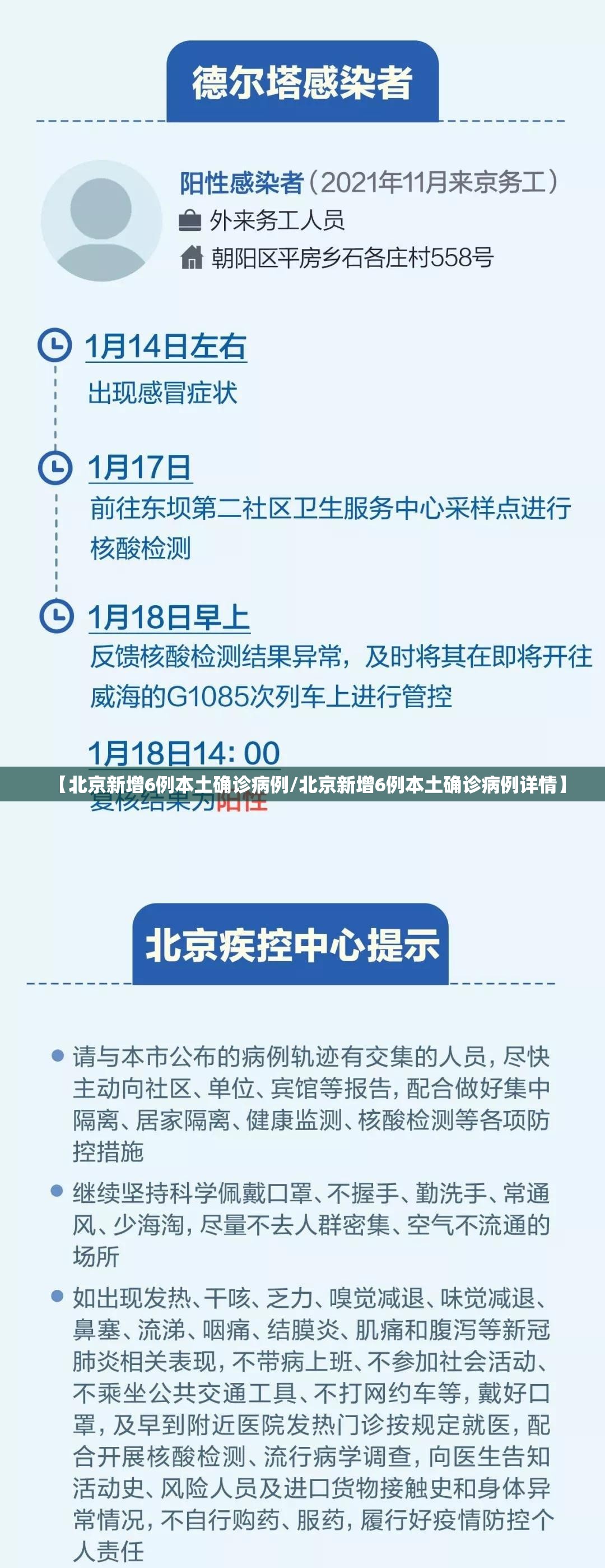 【北京新增6例本土确诊病例/北京新增6例本土确诊病例详情】 【北京新增6例本土确诊病例/北京新增6例本土确诊病例详情】