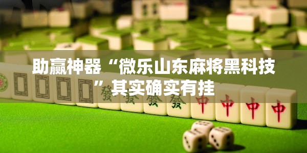 助赢神器“微乐山东麻将黑科技	”其实确实有挂
