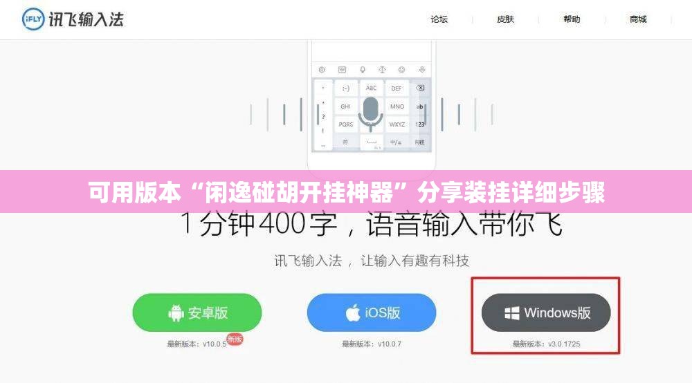 可用版本“闲逸碰胡开挂神器”分享装挂详细步骤
