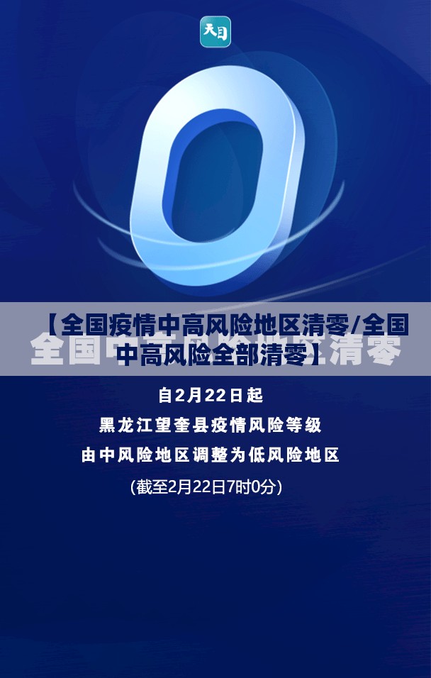 【全国疫情中高风险地区清零/全国中高风险全部清零】 【全国疫情中高风险地区清零/全国中高风险全部清零】