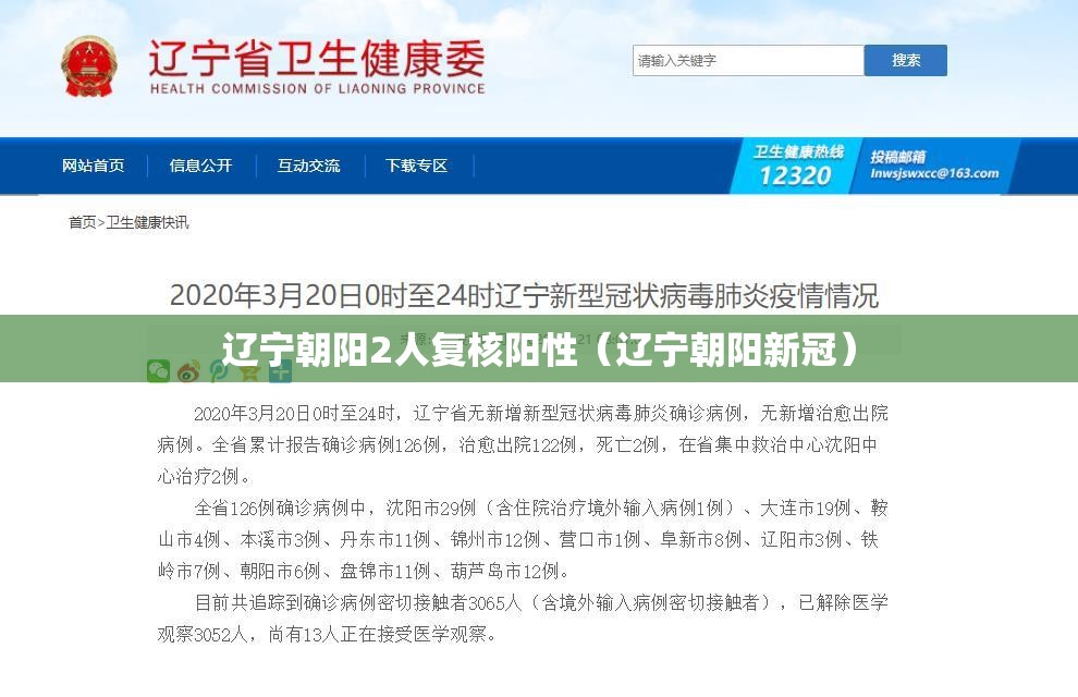 辽宁朝阳2人复核阳性（辽宁朝阳新冠）