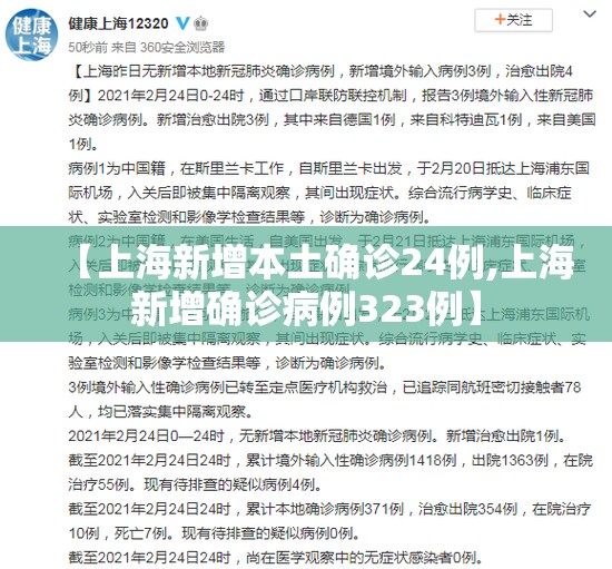 【上海新增本土确诊24例,上海新增确诊病例323例】