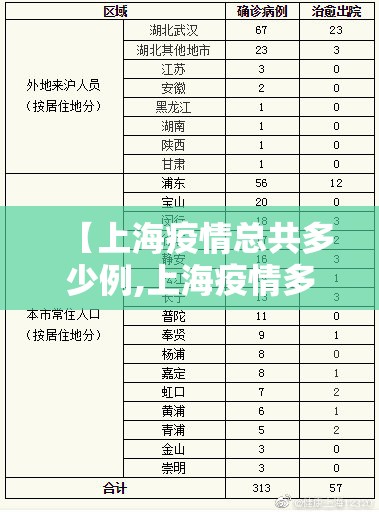 【上海疫情总共多少例,上海疫情多少例?】