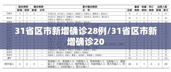 31省区市新增确诊28例/31省区市新增确诊20 31省区市新增确诊28例/31省区市新增确诊20