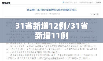 31省新增12例/31省新增11例