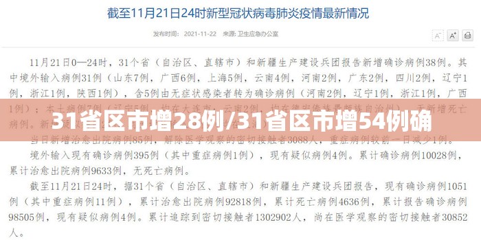 31省区市增28例/31省区市增54例确