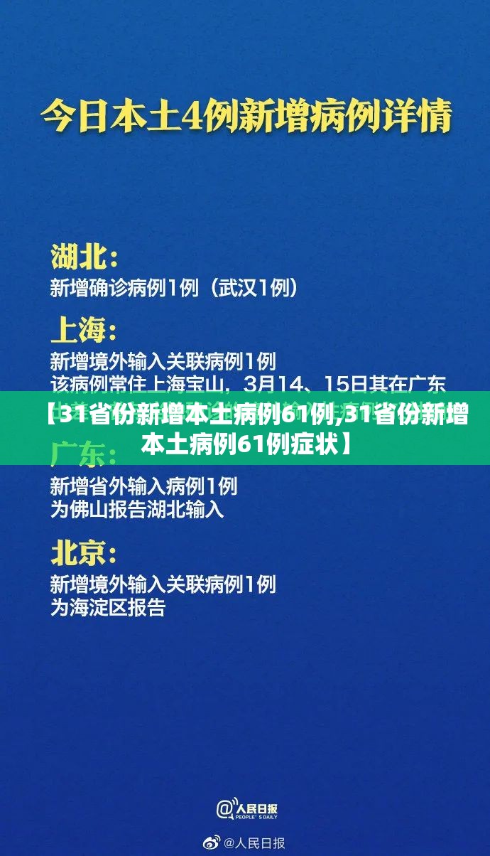 【31省份新增本土病例61例,31省份新增本土病例61例症状】 【31省份新增本土病例61例,31省份新增本土病例61例症状】