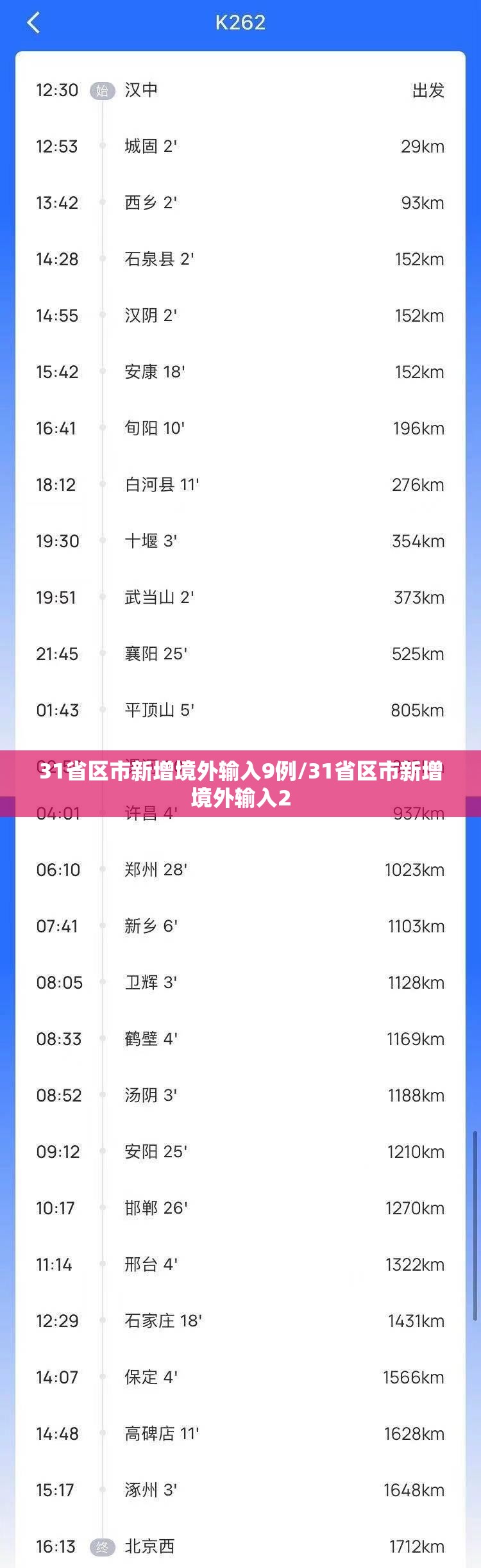 31省区市新增境外输入9例/31省区市新增境外输入2