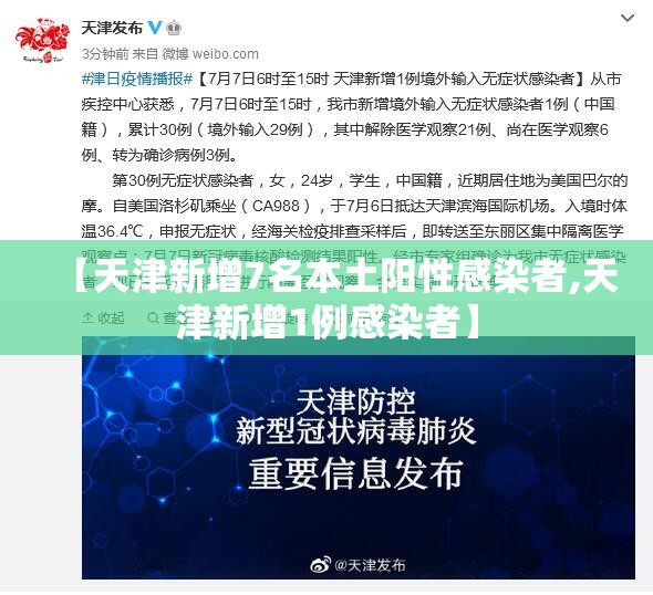 【天津新增7名本土阳性感染者,天津新增1例感染者】 【天津新增7名本土阳性感染者,天津新增1例感染者】