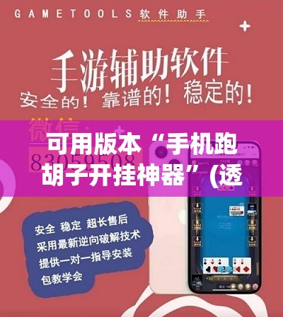 可用版本“手机跑胡子开挂神器”(透视挂)辅助透视教程