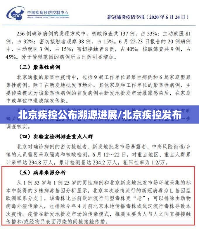 北京疾控公布溯源进展/北京疾控发布