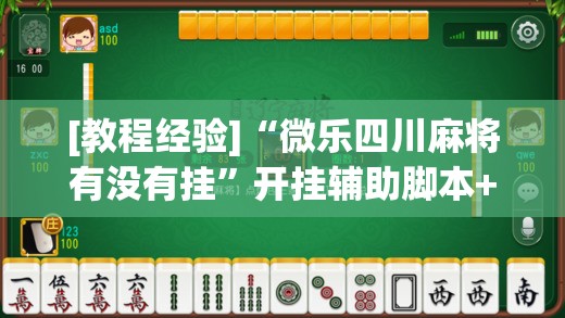 [教程经验]“微乐四川麻将有没有挂”开挂辅助脚本+详细开挂安装教程