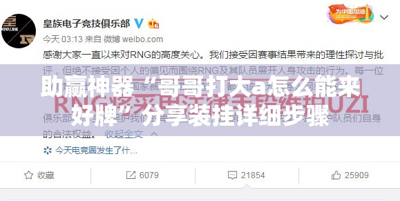 助赢神器“哥哥打大a怎么能来好牌”分享装挂详细步骤