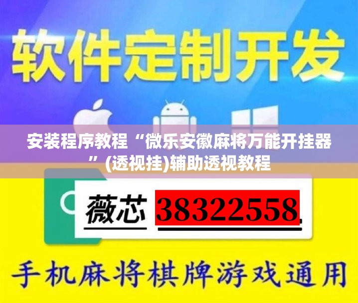 安装程序教程“微乐安徽麻将万能开挂器”(透视挂)辅助透视教程