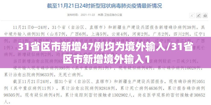 31省区市新增47例均为境外输入/31省区市新增境外输入1 31省区市新增47例均为境外输入/31省区市新增境外输入1