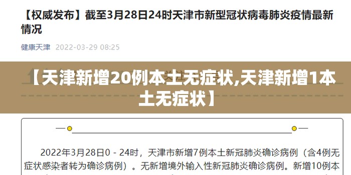 【天津新增20例本土无症状,天津新增1本土无症状】 【天津新增20例本土无症状,天津新增1本土无症状】