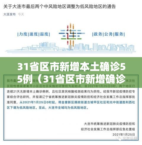 31省区市新增本土确诊55例（31省区市新增确诊15例 含本土6例）
