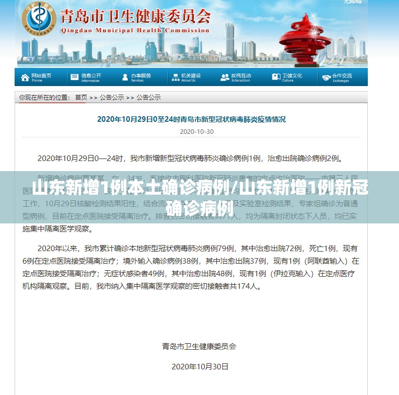 山东新增1例本土确诊病例/山东新增1例新冠确诊病例 山东新增1例本土确诊病例/山东新增1例新冠确诊病例