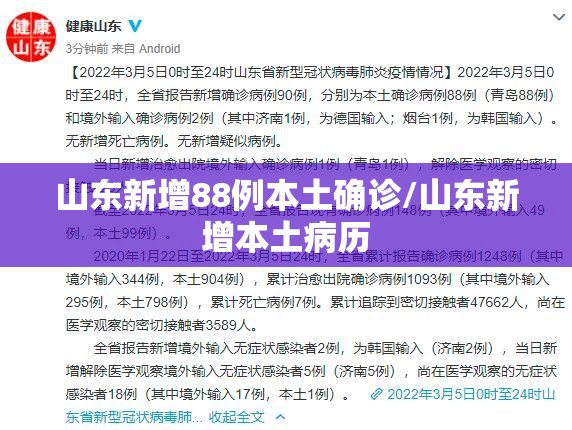 山东新增88例本土确诊/山东新增本土病历 山东新增88例本土确诊/山东新增本土病历