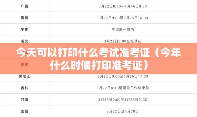 今天可以打印什么考试准考证(今年什么时候打印准考证) 今天可以打印什么考试准考证(今年什么时候打印准考证)