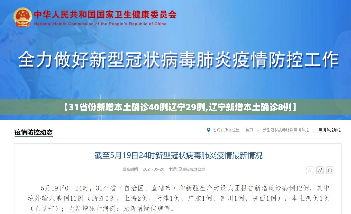 【31省份新增本土确诊40例辽宁29例,辽宁新增本土确诊8例】 【31省份新增本土确诊40例辽宁29例,辽宁新增本土确诊8例】