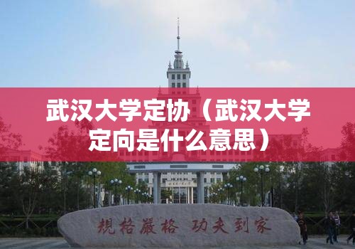 武汉大学定协(武汉大学定向是什么意思) 武汉大学定协(武汉大学定向是什么意思)