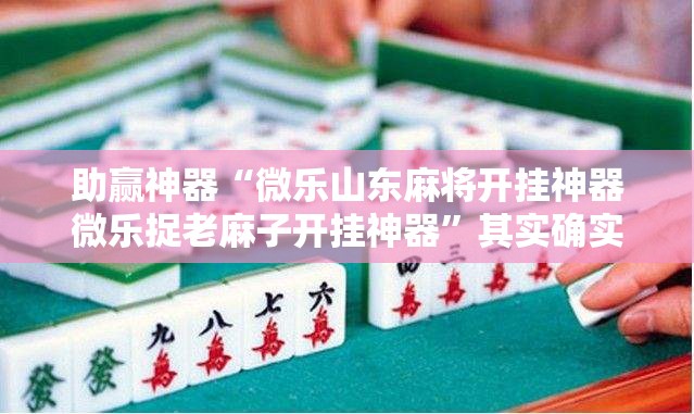 助赢神器“微乐山东麻将开挂神器微乐捉老麻子开挂神器	”其实确实有挂
