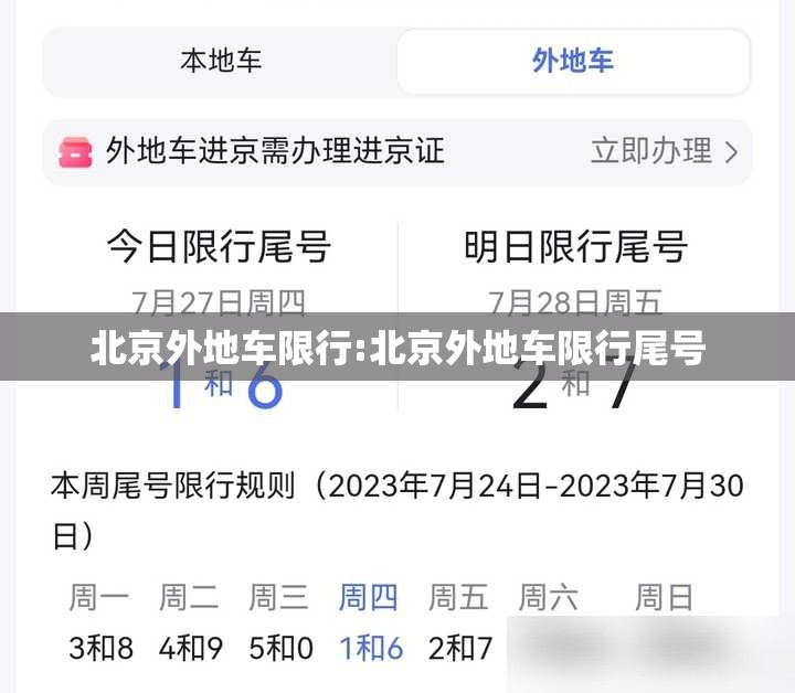 北京外地车限行:北京外地车限行尾号 北京外地车限行:北京外地车限行尾号