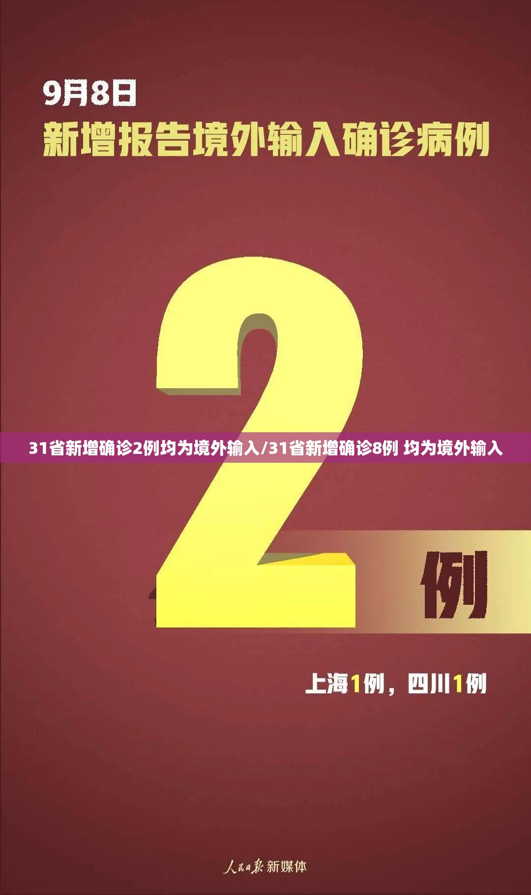 31省新增确诊2例均为境外输入/31省新增确诊8例 均为境外输入 31省新增确诊2例均为境外输入/31省新增确诊8例 均为境外输入