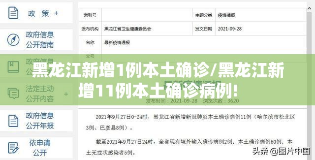 黑龙江新增1例本土确诊/黑龙江新增11例本土确诊病例! 黑龙江新增1例本土确诊/黑龙江新增11例本土确诊病例!