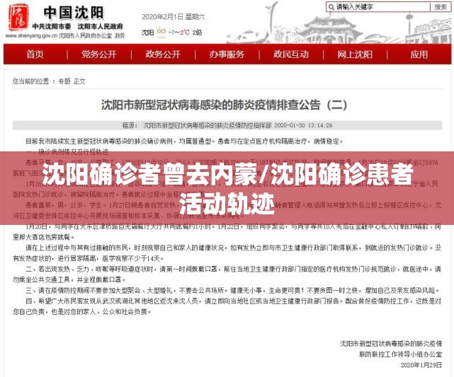 沈阳确诊者曾去内蒙/沈阳确诊患者活动轨迹 沈阳确诊者曾去内蒙/沈阳确诊患者活动轨迹