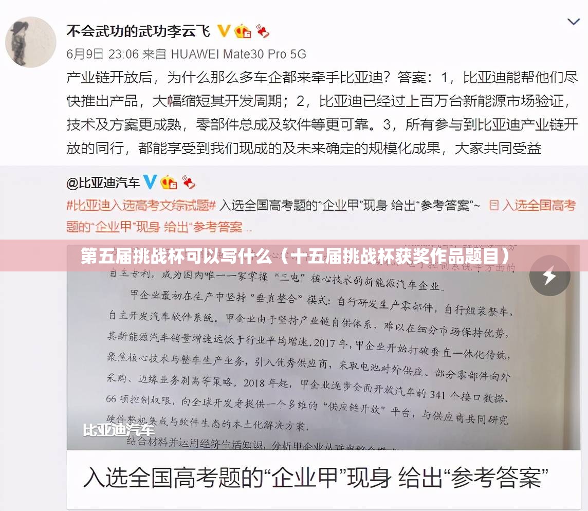 第五届挑战杯可以写什么(十五届挑战杯获奖作品题目) 第五届挑战杯可以写什么(十五届挑战杯获奖作品题目)