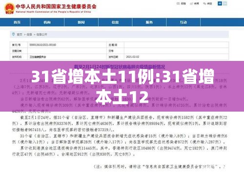 31省增本土11例:31省增本土12 31省增本土11例:31省增本土12