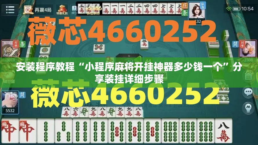 安装程序教程“小程序麻将开挂神器多少钱一个”分享装挂详细步骤