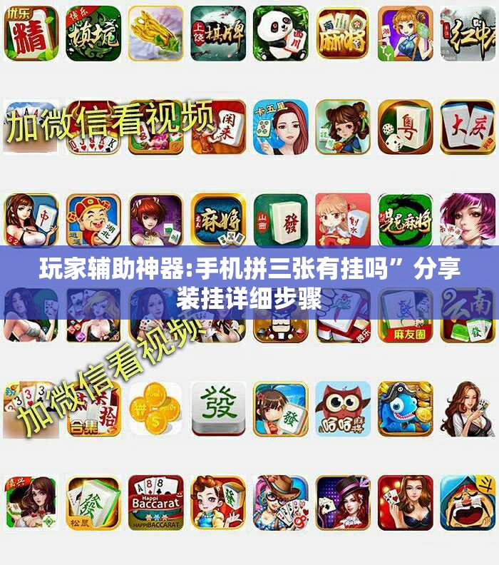 玩家辅助神器:手机拼三张有挂吗”分享装挂详细步骤