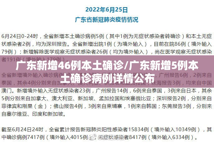 广东新增46例本土确诊/广东新增5例本土确诊病例详情公布 广东新增46例本土确诊/广东新增5例本土确诊病例详情公布
