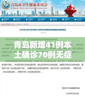 青岛新增41例本土确诊70例无症状:青岛新增一名本土确诊 青岛新增41例本土确诊70例无症状:青岛新增一名本土确诊