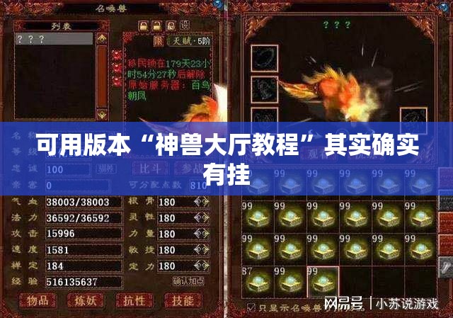 可用版本“神兽大厅教程”其实确实有挂