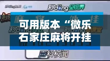 可用版本“微乐石家庄麻将开挂神器”分享装挂详细步骤