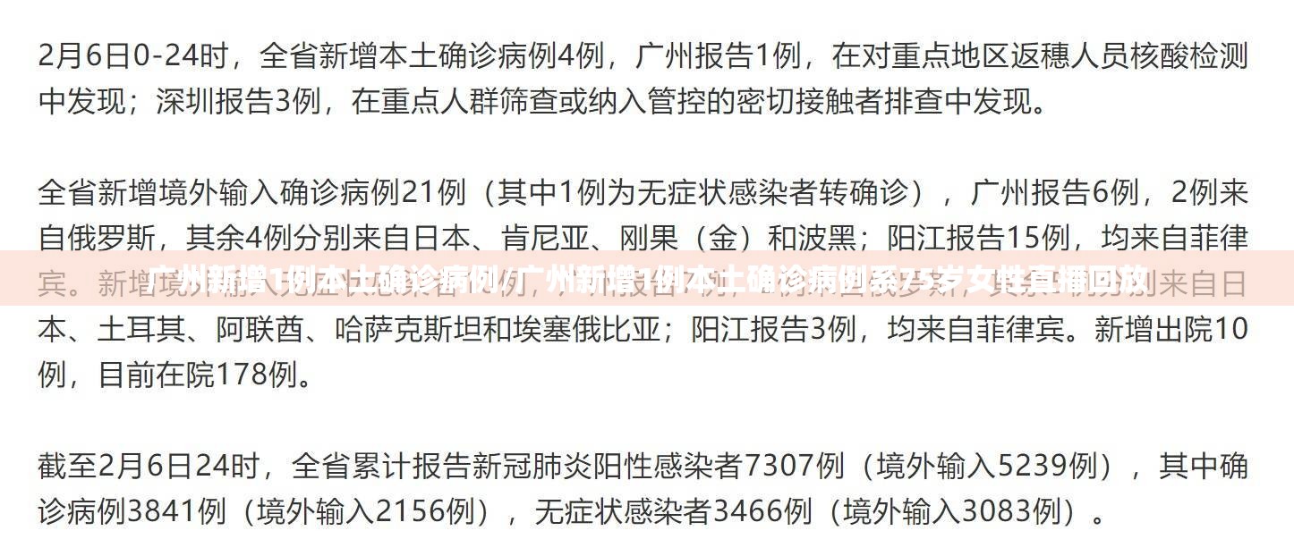 广州新增1例本土确诊病例/广州新增1例本土确诊病例系75岁女性直播回放 广州新增1例本土确诊病例/广州新增1例本土确诊病例系75岁女性直播回放