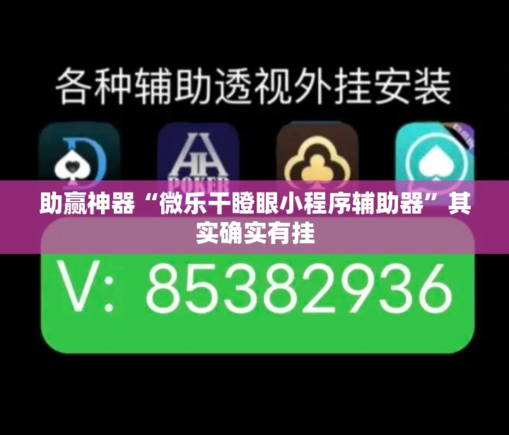 助赢神器“微乐干瞪眼小程序辅助器”其实确实有挂