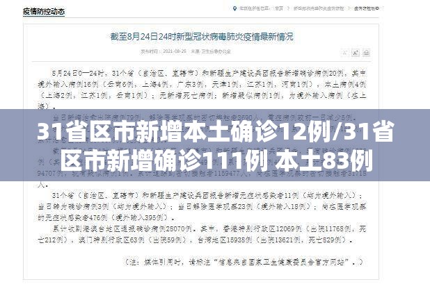 31省区市新增本土确诊12例/31省区市新增确诊111例 本土83例 31省区市新增本土确诊12例/31省区市新增确诊111例 本土83例
