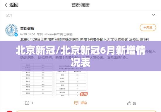 北京新冠/北京新冠6月新增情况表 北京新冠/北京新冠6月新增情况表