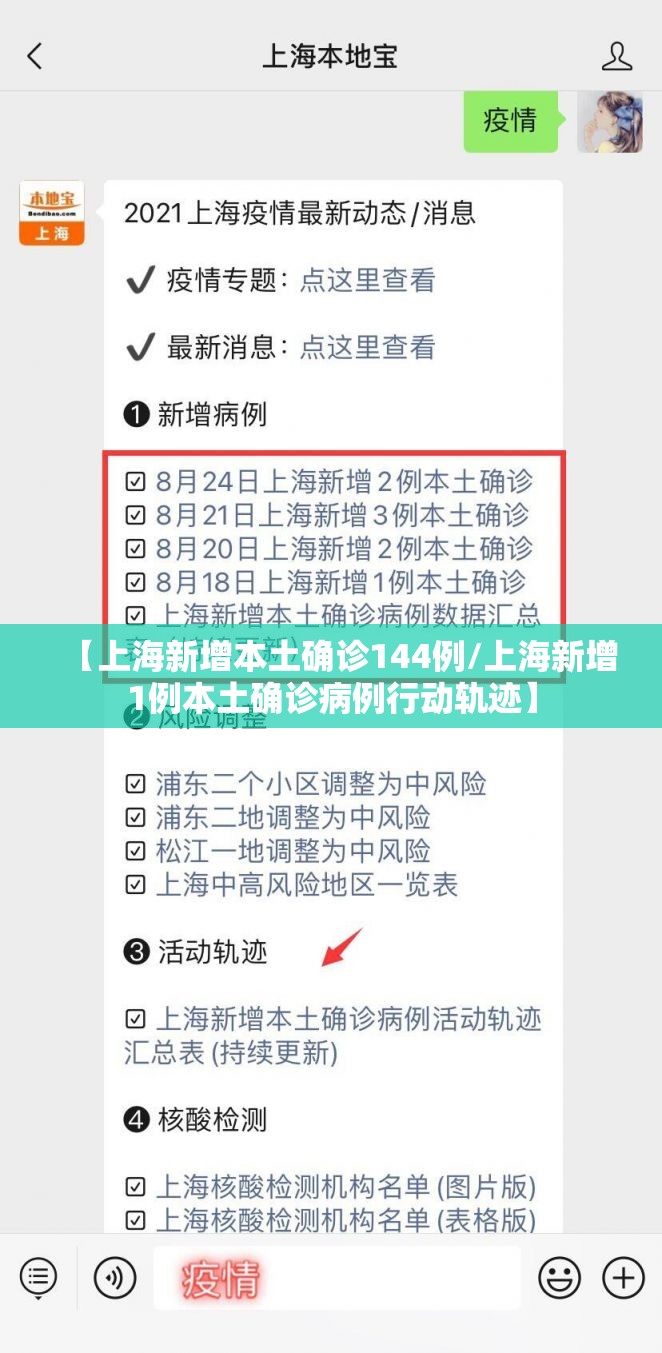 【上海新增本土确诊144例/上海新增1例本土确诊病例行动轨迹】 【上海新增本土确诊144例/上海新增1例本土确诊病例行动轨迹】